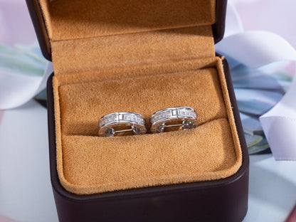 [✨Rose💎]ZERO 1 MINI SILVER DIAMOND EARRINGS