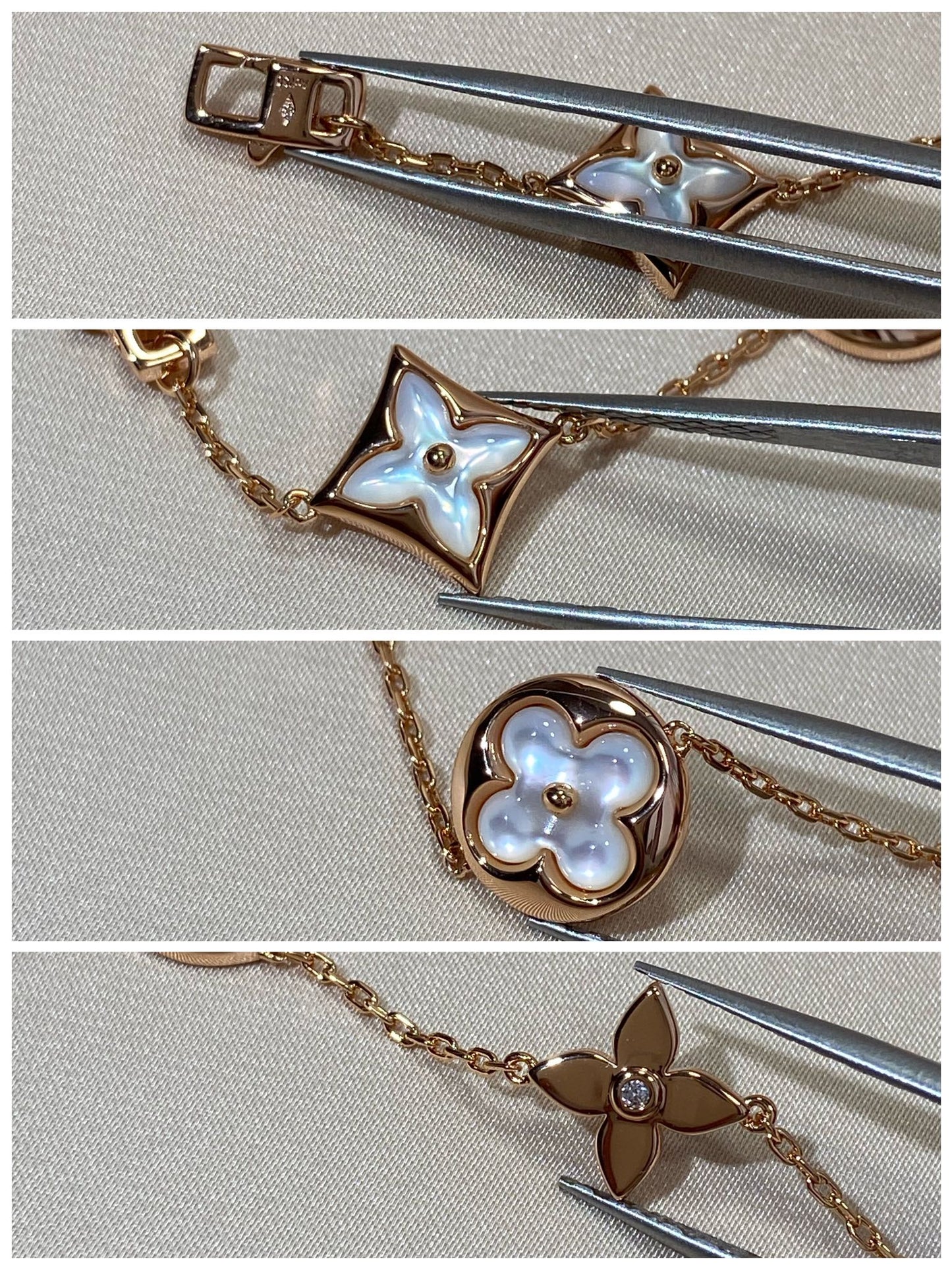 [✨Rose💎]✨Rose💎 AND SUN 5 MOTIF MOP PINK GOLD BRACELET