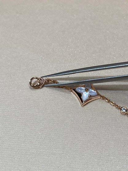 [✨Rose💎]✨Rose💎 4 MOTIF MOP DIAMOND PINK GOLD BRACELET