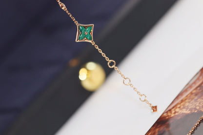 [✨Rose💎]✨Rose💎 AND SUN 4 MOTIF PINK GOLD MALACHITE BRACELET