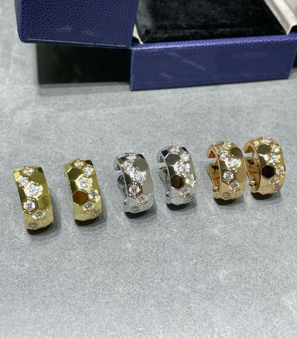 [✨Rose💎]BEE LOVE DIAMOND HOOP EARRINGS