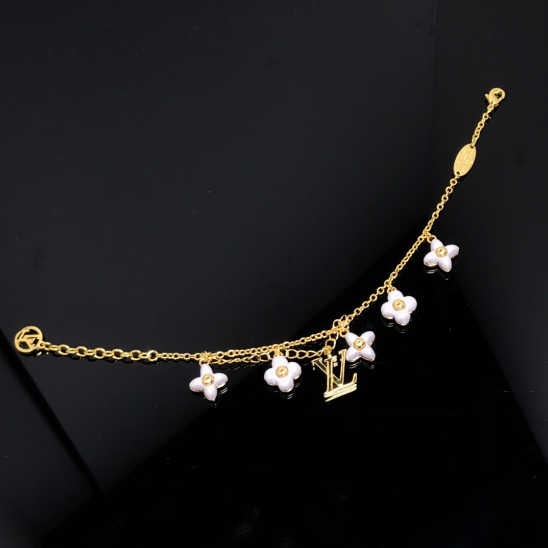 [✨Rose💎]LOGO 6 MOTIF ✨Rose💎 AND SUN GOLD BRACELET
