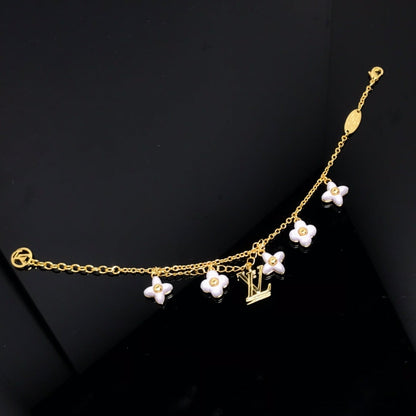 [✨Rose💎]LOGO 6 MOTIF ✨Rose💎 AND SUN GOLD BRACELET