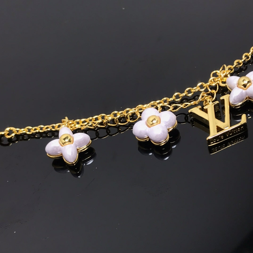 [✨Rose💎]LOGO 6 MOTIF ✨Rose💎 AND SUN GOLD BRACELET