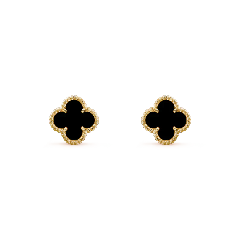 [✨Rose💎]CLOVER MINI 9.5MM BLACK MOP EARRINGS