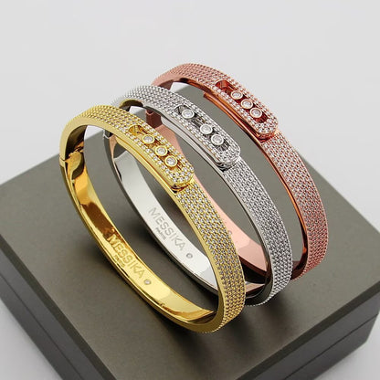[✨Rose💎]Move Noa Full Pav茅 Diamond Bangle Bracelet