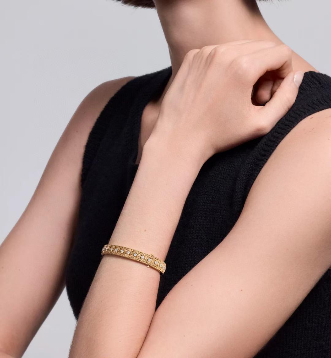 [✨Rose💎]2026 WOVEN-PATTERN BRACELET SET WITH FULL DIAMOND INLAY THREE-COLORS