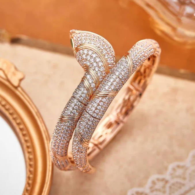 [✨Rose💎]HAUTE COUTURE GOLD SERPENTI BRACELET