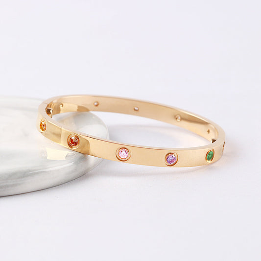 [✨Rose💎] 2026 NEW 6.1MM COLORED GEMSTONE BRACELET
