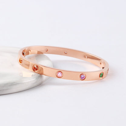 [✨Rose💎] 2026 NEW 6.1MM COLORED GEMSTONE BRACELET