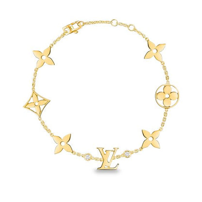 [✨Rose💎]STAR AND SUN 7 MOTIFS GOLD BRACELET