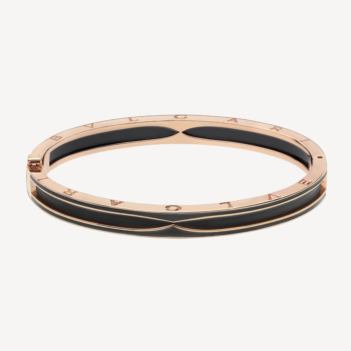 [✨Rose💎]ZERO 1 PINK GOLD WITH MATTE BLACK CERAMIC BRACELET