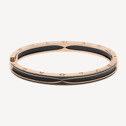 [✨Rose💎]ZERO 1 PINK GOLD WITH MATTE BLACK CERAMIC BRACELET