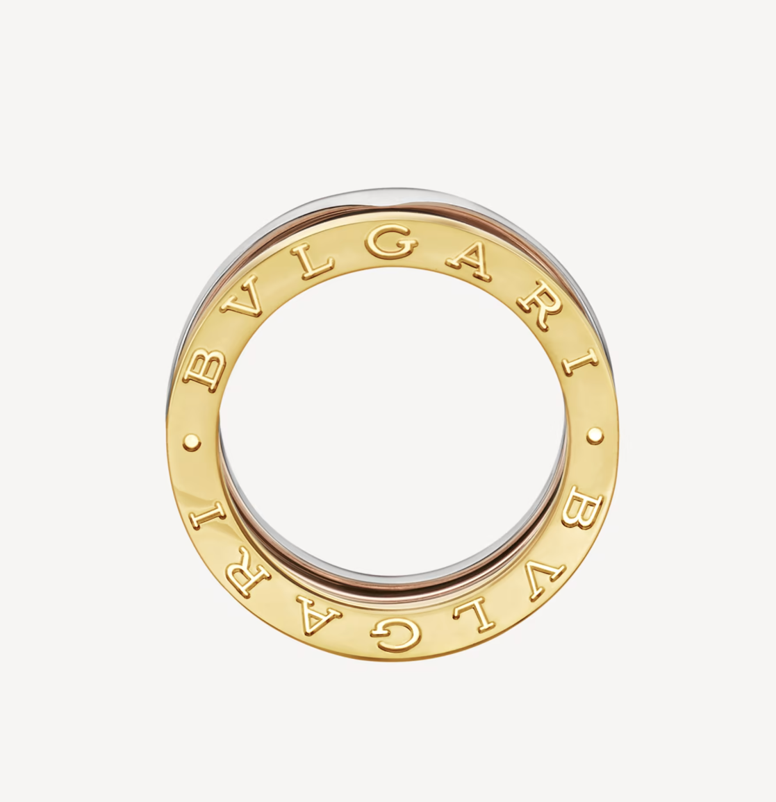 [✨Rose💎]ZERO 1 THREE-BAND ROSE WHITE AND YELLOW RING