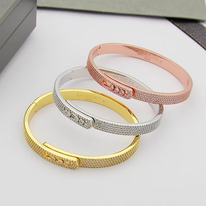 [✨Rose💎]Move Noa Full Pav茅 Diamond Bangle Bracelet