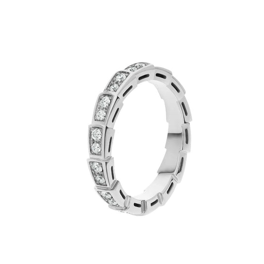 [✨Rose💎]SERPENTI RING SILVER DIAMOND PAVED 3MM