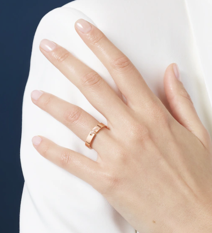 [✨Rose💎]ALLIANCE LIENS VIDENCE DIAMOND 4MM RING