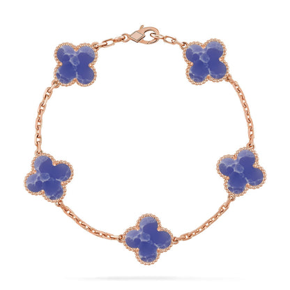 [✨Rose💎]CLOVER 5 MOTIF BLUE VEINS BRACELET COLLECTION