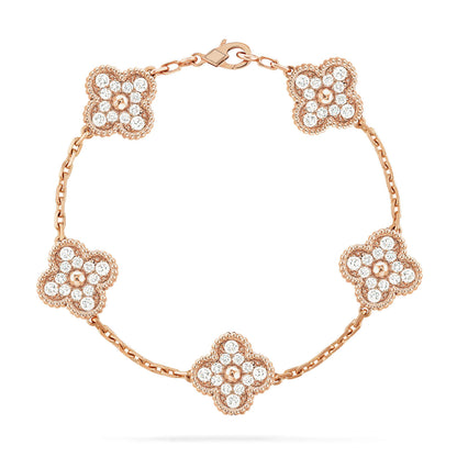 [St✨Rose💎ar Jewelry] CLOVER 5 MOTIF FULL DIAMOND BRACELET COLLECTION