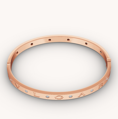 [✨Rose💎]ZERO 1 PINK GOLD 12 DIAMONDS BRACELET