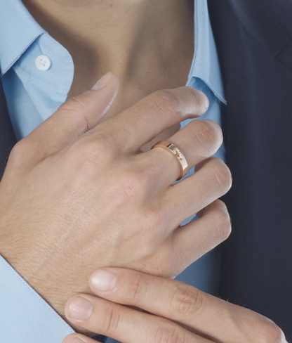 [✨Rose💎]ALLIANCE LIENS VIDENCE DIAMOND 4MM RING