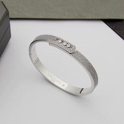 [✨Rose💎]Move Noa Full Pav茅 Diamond Bangle Bracelet