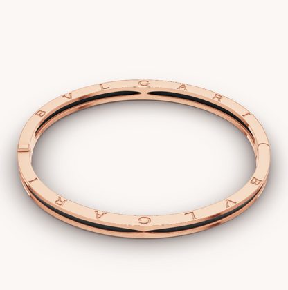 [✨Rose💎]ZERO 1 PINK GOLD WITH BLACK CERAMIC BRACELET