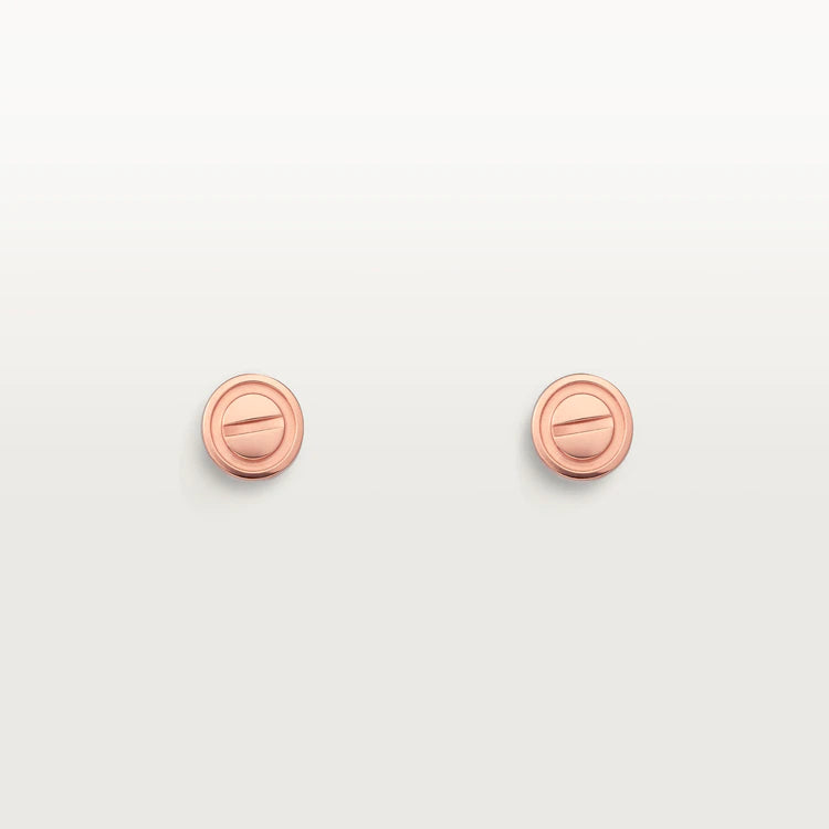 [✨Rose💎]LOVE EARRINGS PINK GOLD 10MM