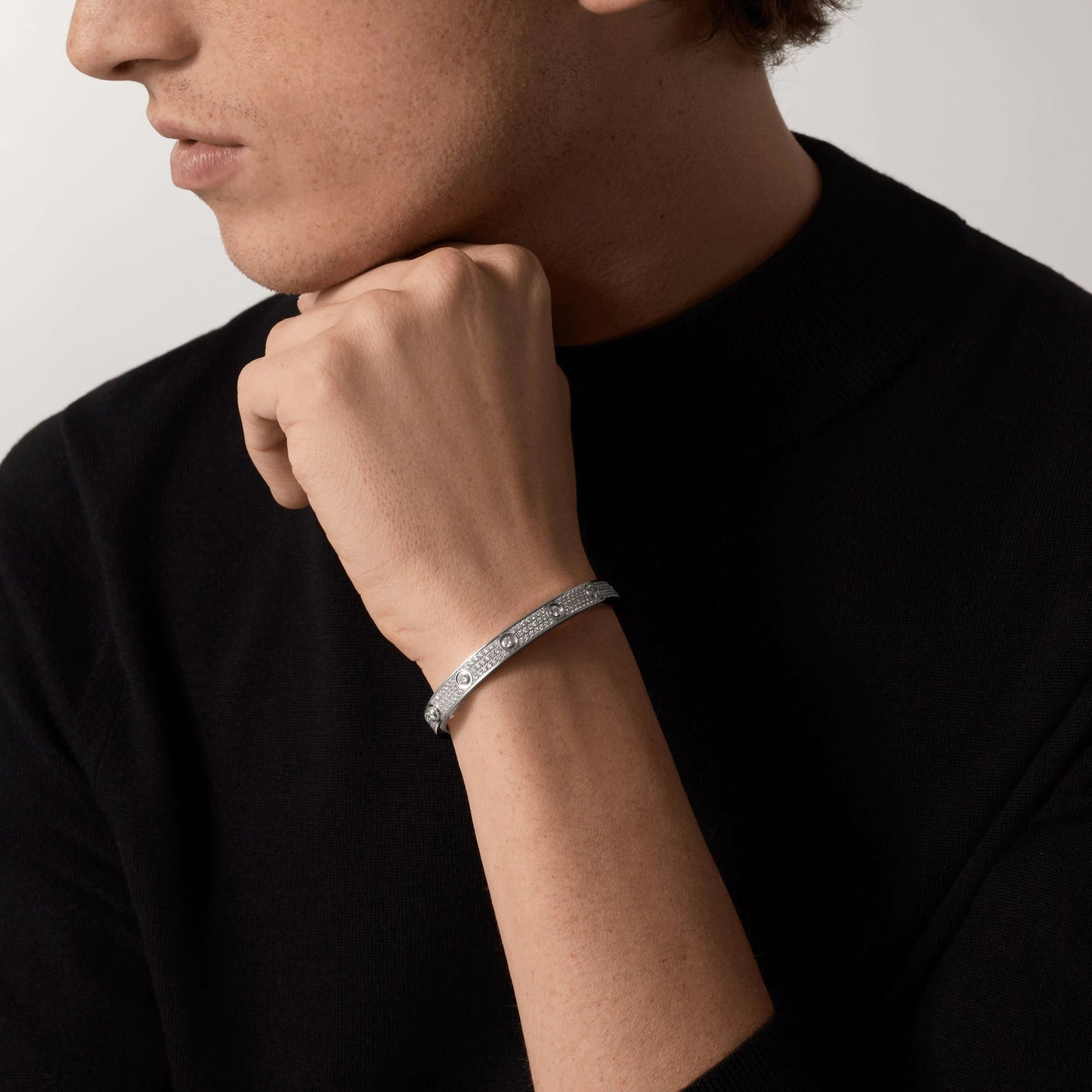 [✨Rose💎]LOVE BRACELET 6.1MM DIAMOND-PAVED 10 BIG DIAMONDS