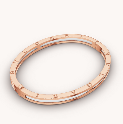 [✨Rose💎]ZERO 1 PINK GOLD WITH WHITE CERAMIC BRACELET