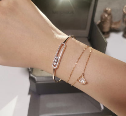 [✨Rose💎]Move Pav茅 Diamond Bangle Bracelet M