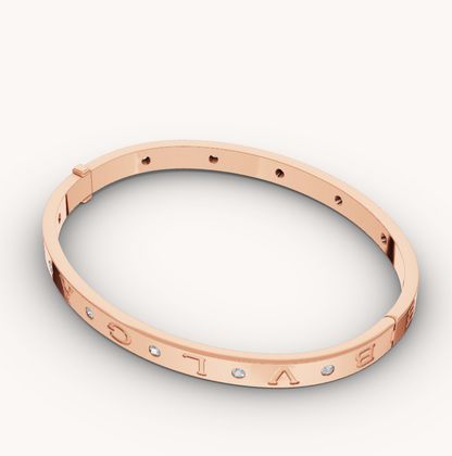 [✨Rose💎]ZERO 1 PINK GOLD 12 DIAMONDS BRACELET