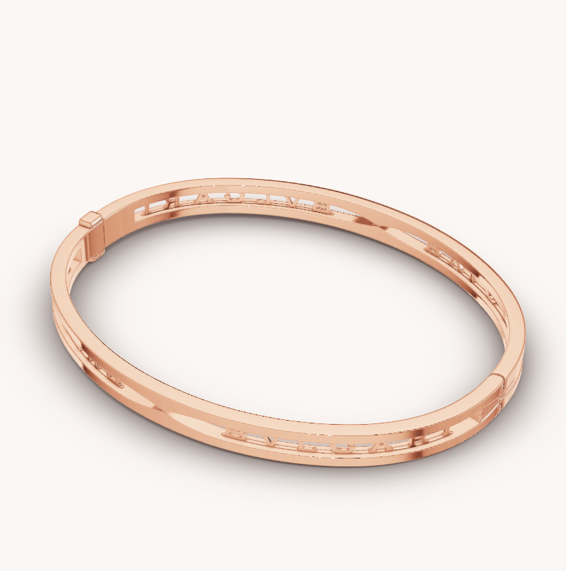 [✨Rose💎]ZERO 1 SPIRAL LOGO PINK GOLD BRACELET