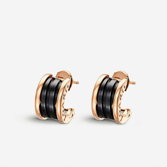[✨Rose💎]ZERO 1 PINK GOLD CERAMIC EARRINGS