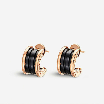 [✨Rose💎]ZERO 1 PINK GOLD CERAMIC EARRINGS