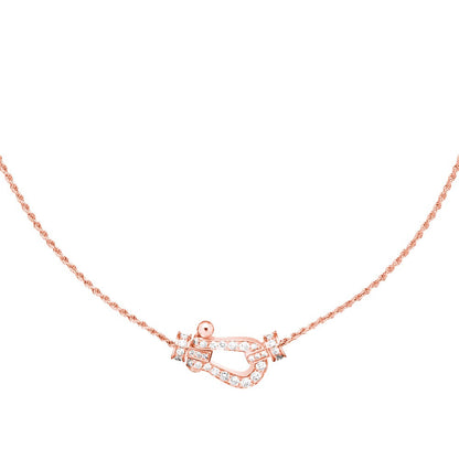 [✨Rose💎]FORCE 10 PINK GOLD DIAMOND NECKLACE