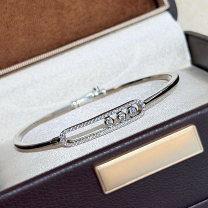 [✨Rose💎]Move Pav茅 Diamond Bangle Bracelet M