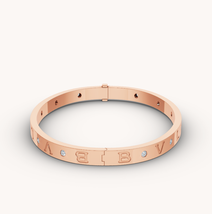 [✨Rose💎]ZERO 1 PINK GOLD 12 DIAMONDS BRACELET