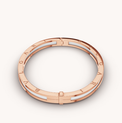 [✨Rose💎]ZERO 1 PINK GOLD WITH WHITE CERAMIC BRACELET