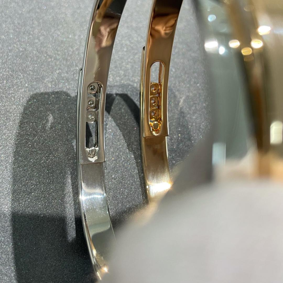 [✨Rose💎]Move Noa Rose Gold Pav茅 Diamond Bangle Bracelet