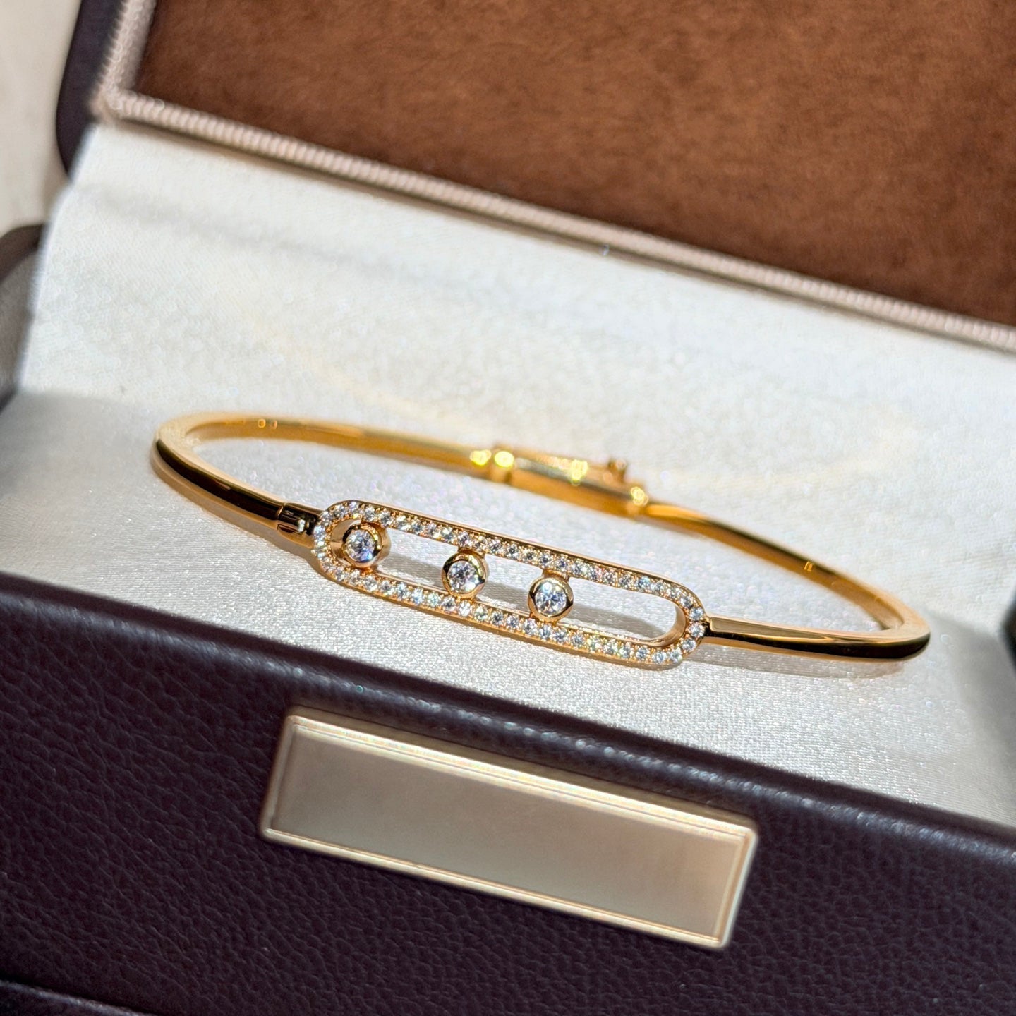 [✨Rose💎]Move Pav茅 Diamond Bangle Bracelet M