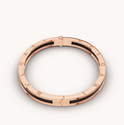 [✨Rose💎]ZERO 1 PINK GOLD WITH BLACK CERAMIC BRACELET