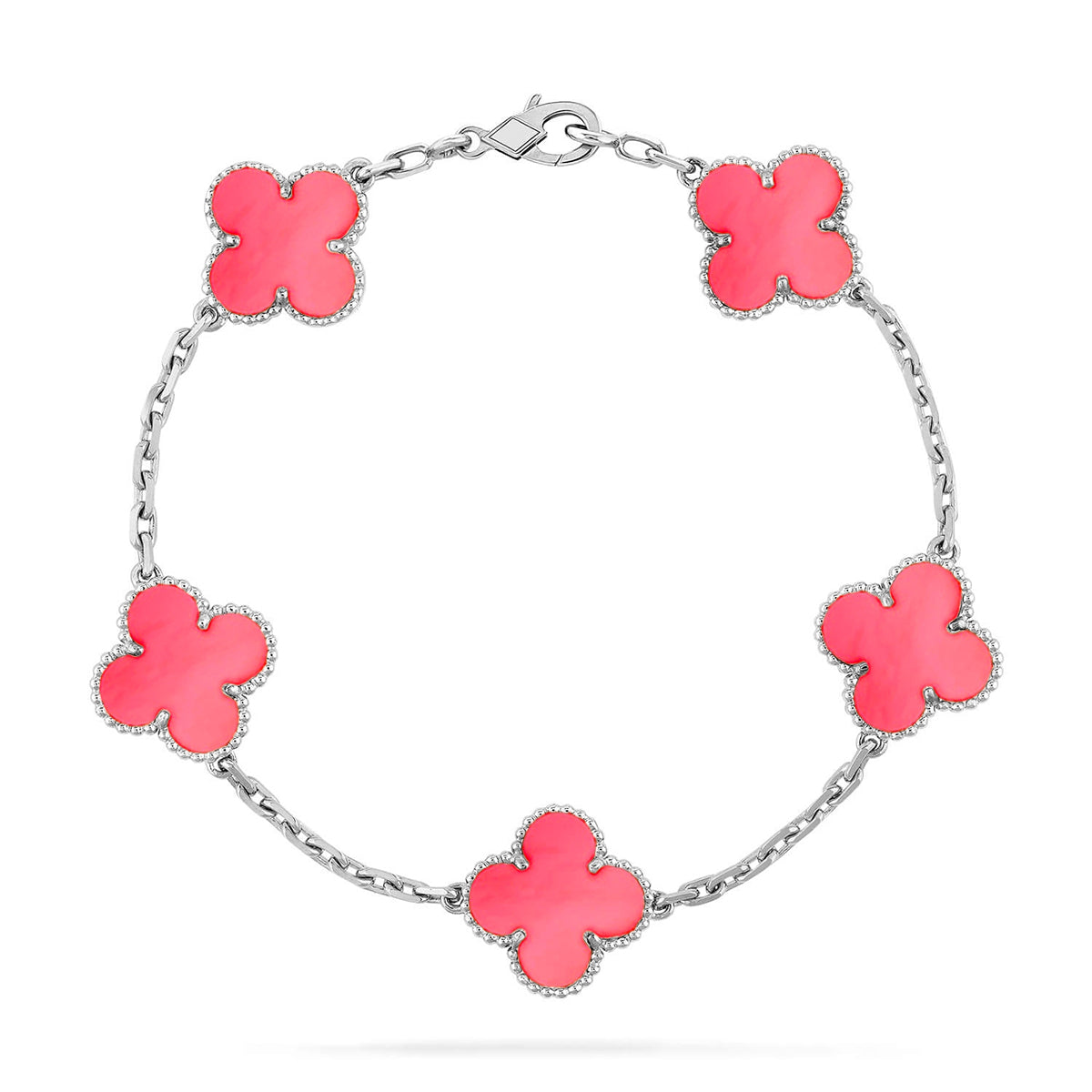[✨Rose💎] CLOVER 5 MOTIFS  PINK MOP BRACELET COLLECTION