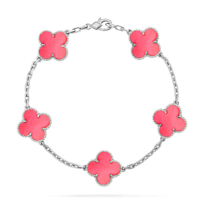 [✨Rose💎] CLOVER 5 MOTIFS  PINK MOP BRACELET COLLECTION