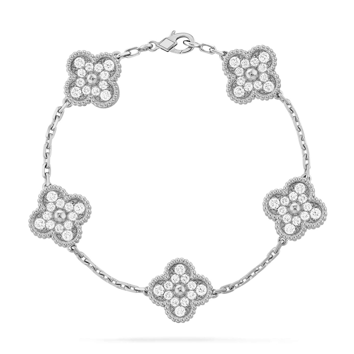 [St✨Rose💎ar Jewelry] CLOVER 5 MOTIF FULL DIAMOND BRACELET COLLECTION