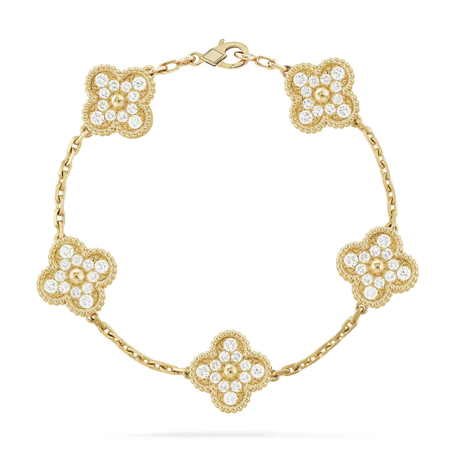 [St✨Rose💎ar Jewelry] CLOVER 5 MOTIF FULL DIAMOND BRACELET COLLECTION