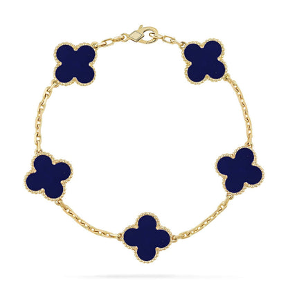 [✨Rose💎]CLOVER 5 MOTIF LAPIS LAZULI BRACELET COLLECTION