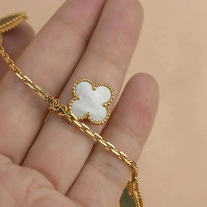 [✨Rose💎]LUCKY SPRING 5 MOTIF GOLD BRACELET