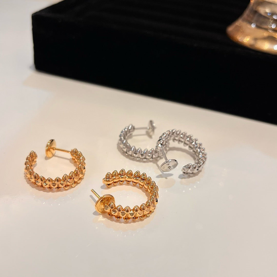 [✨Rose💎]CLASH SMALL HOOP EARRINGS