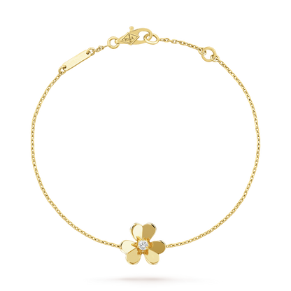 [✨Rose💎]FRIVOLE GOLD FLOWER PINK MALACHITE BRACELET